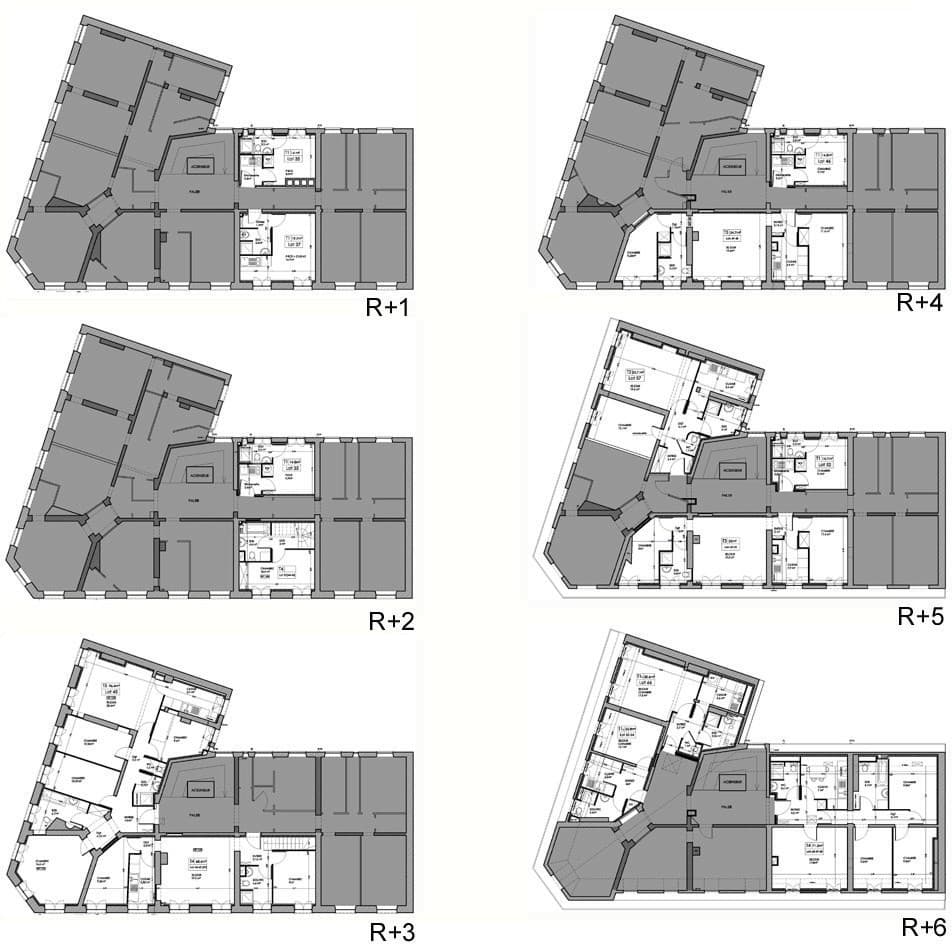 Réhabilitation d'un immeuble de logements sociaux — vue 3